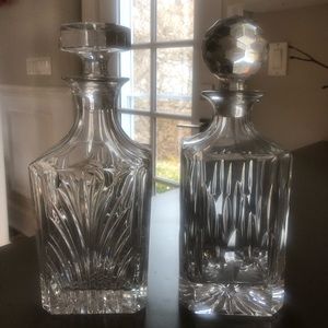Pair of Luxury Crystal Whisky Decanters circa 1980